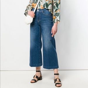 FRAME WIDE LEG CROPPED JEANS